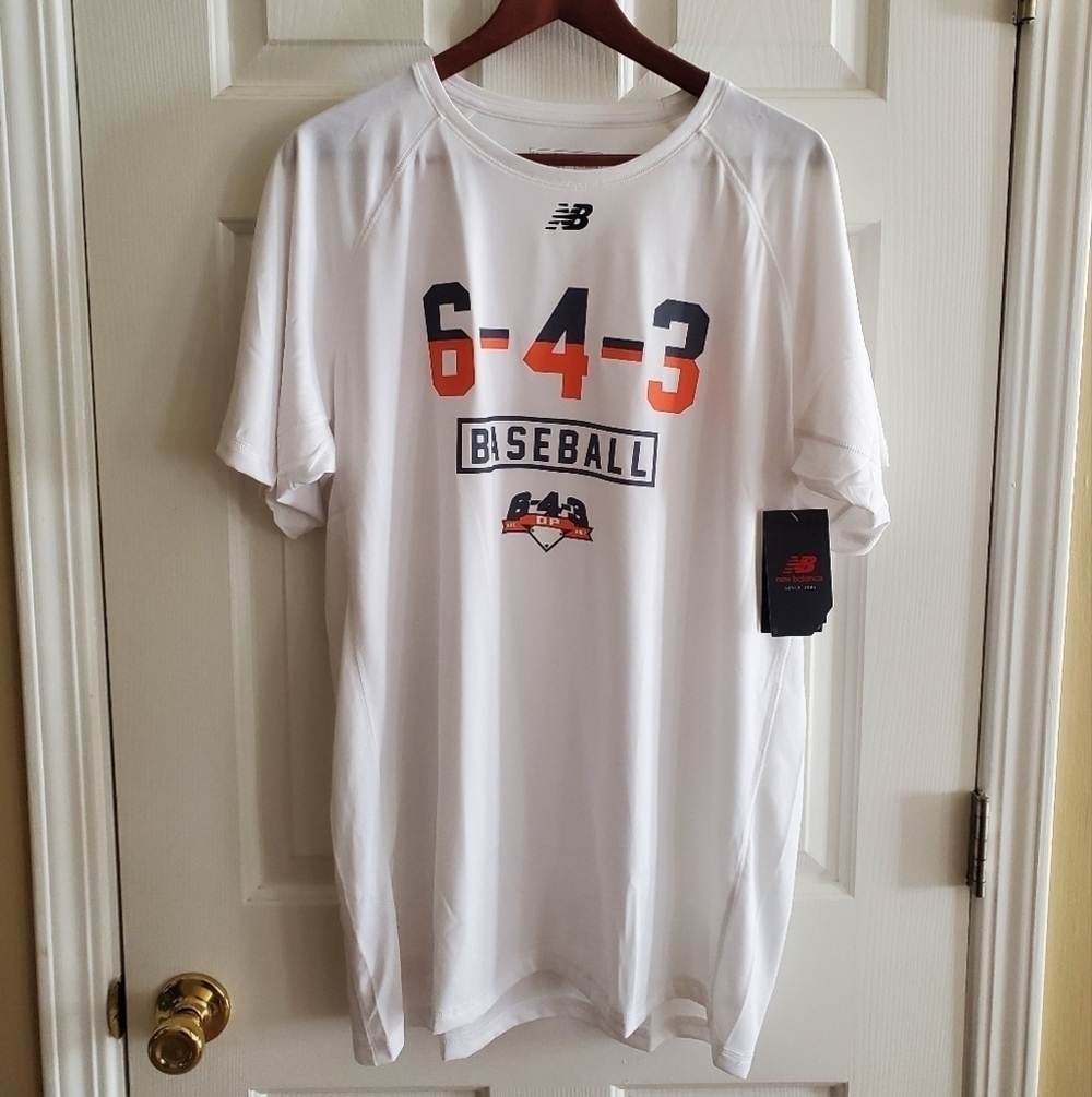 New Balance Double Play Baseball Raglan Tech T white size Mens Large